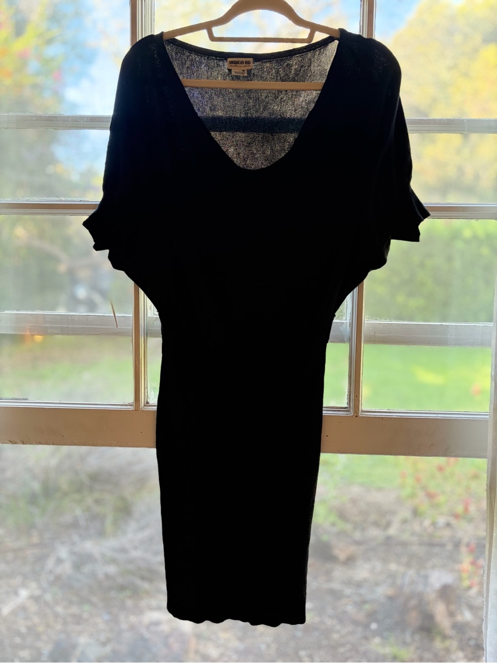 Vintage American Rag Black Sweater Dress
